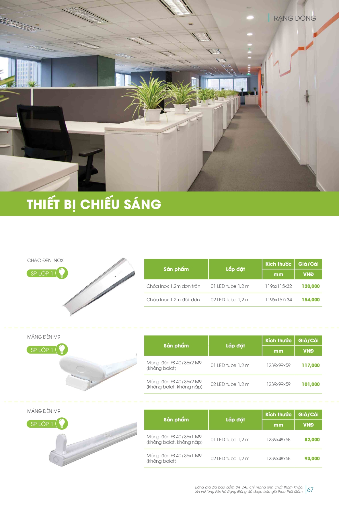 Bảng giá đèn LED Rạng Đông mới nhất